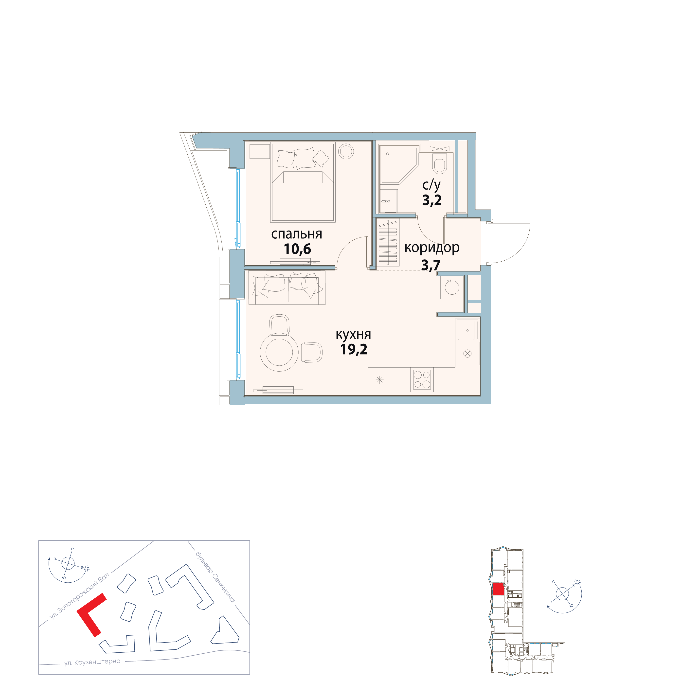 Планировка 1-комн.