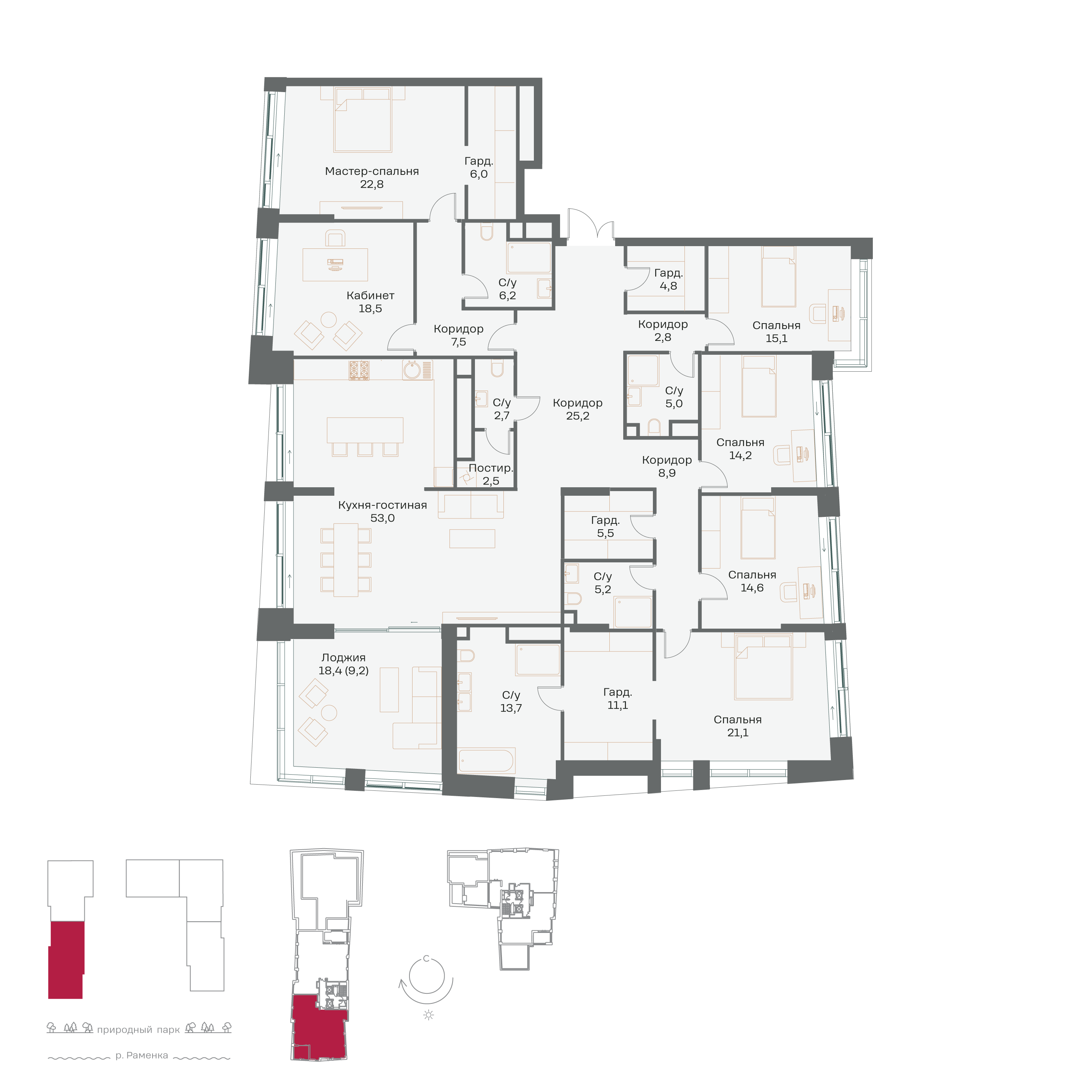 Планировка 6-комн.