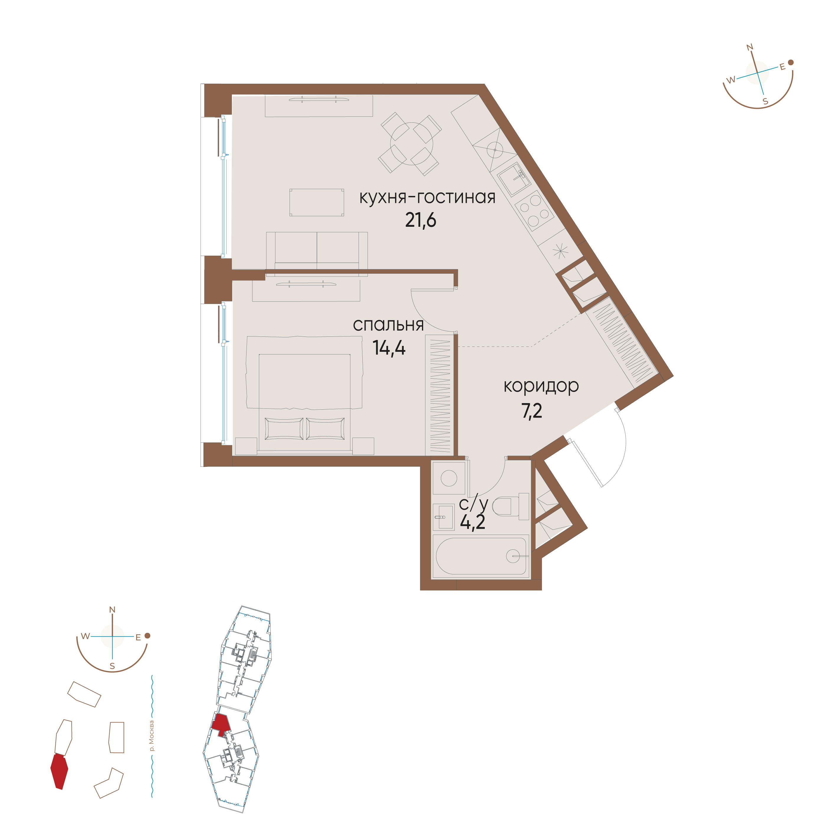 Планировка 1-комн.