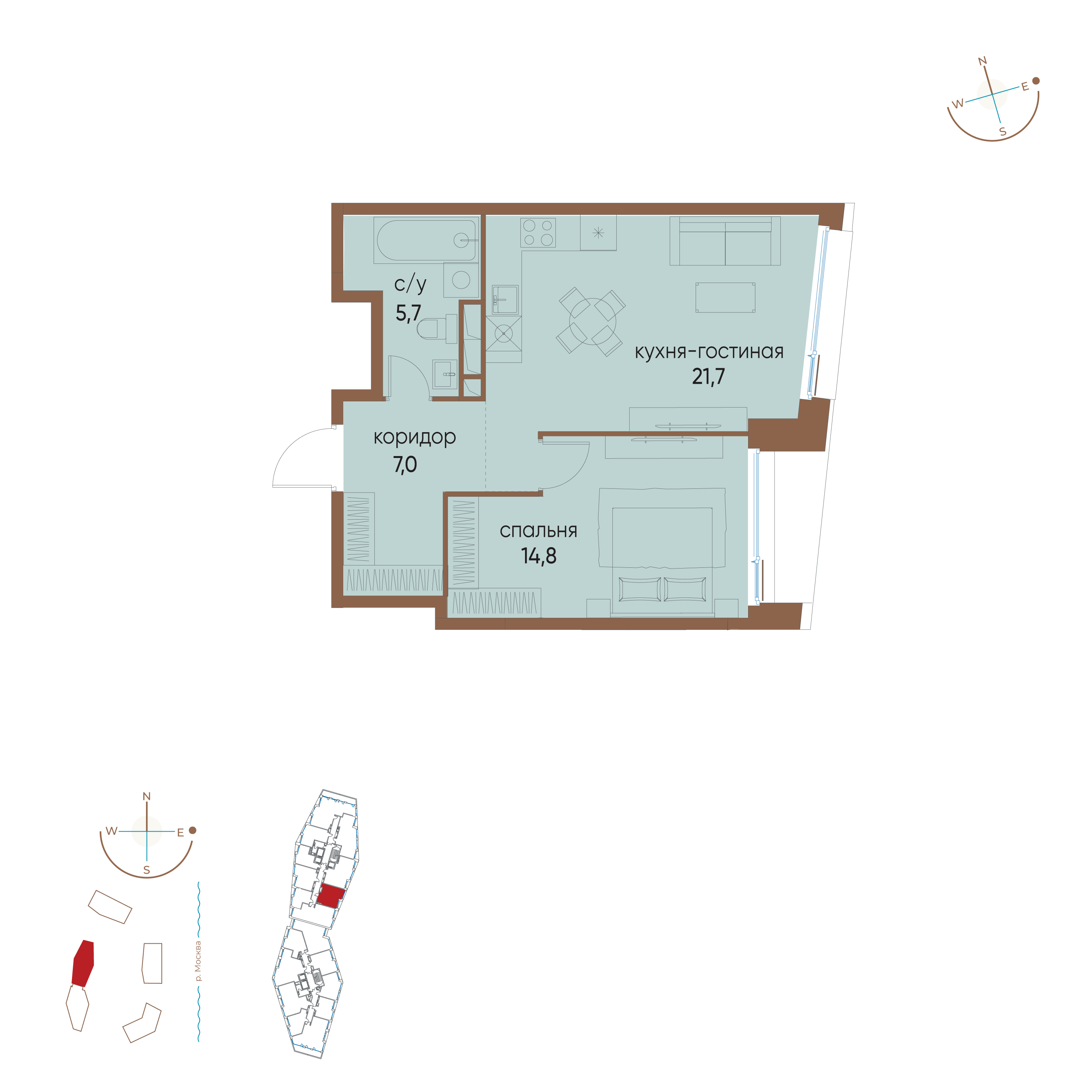 Планировка 1-комн.