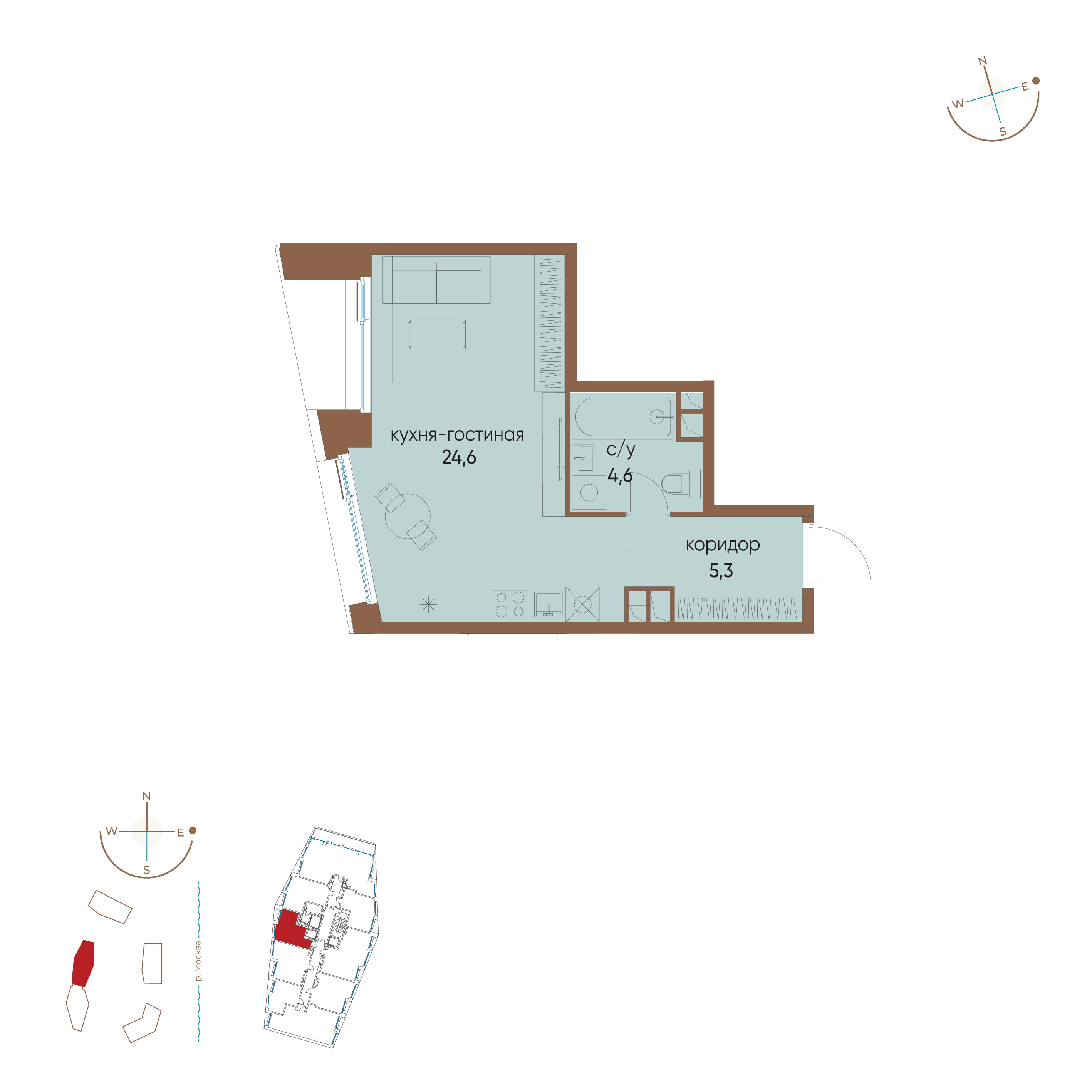 Планировка 1-комн.