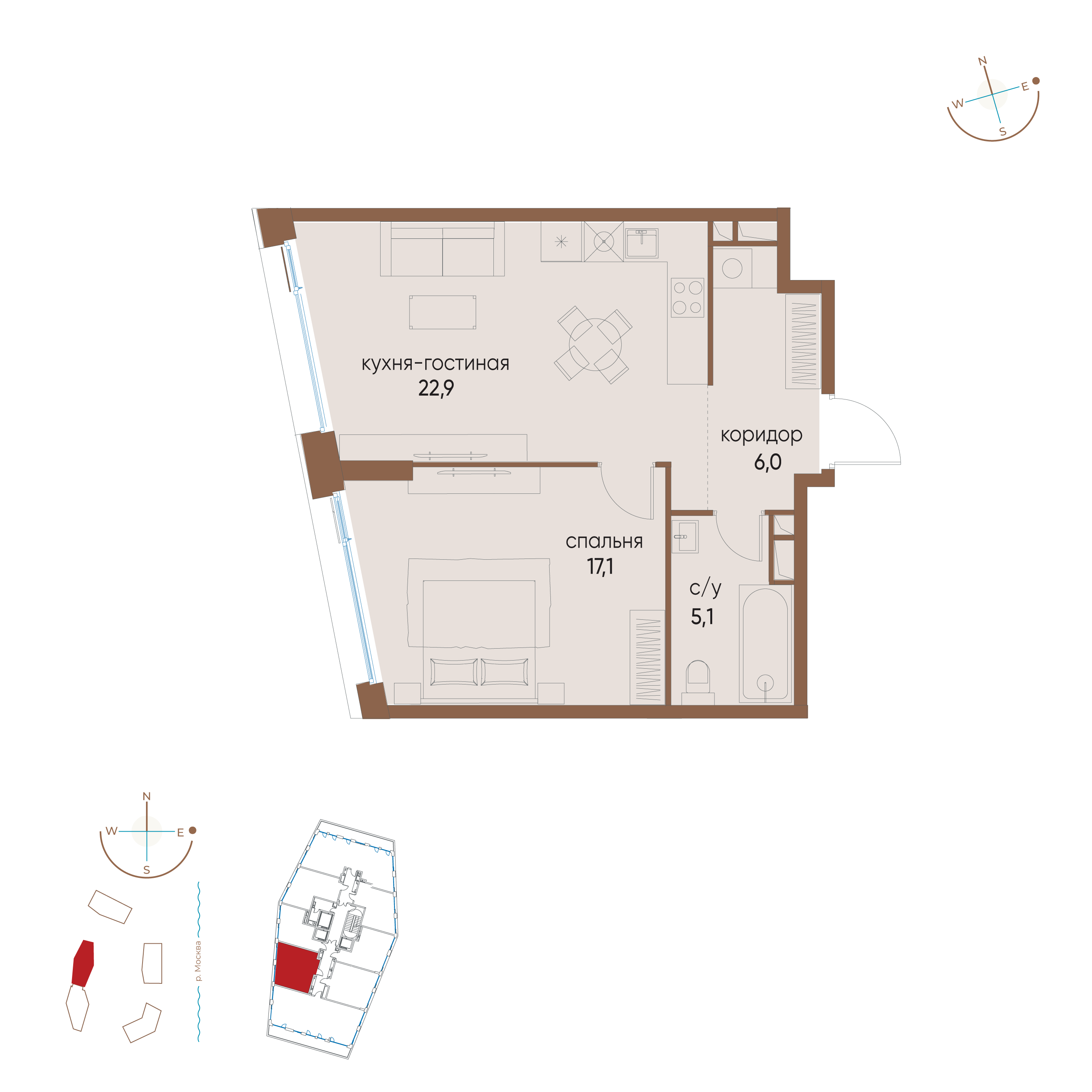 Планировка 1-комн.