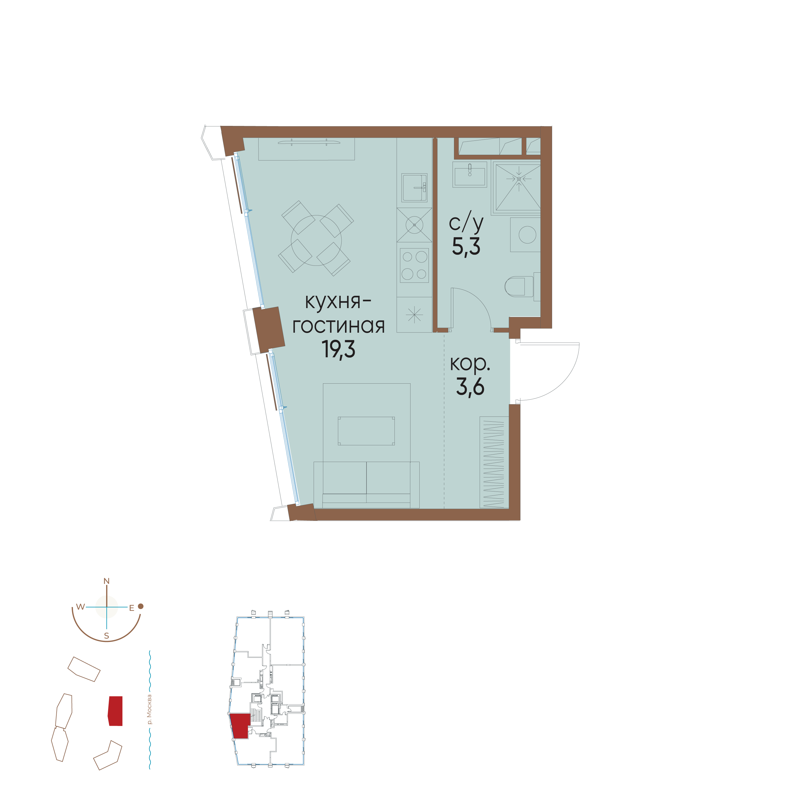 Планировка 1-комн.